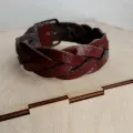 Браслет из натуральной кожи косичка
