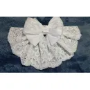 Кружевной, белый бант