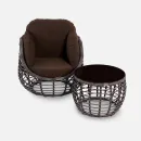 Кофейный стол "LOTUS" Шоколад металлик