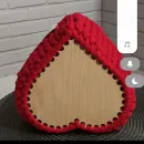 Вязаная корзина Сердце низкая