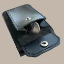 Кожаный зажим для купюр с монетницей