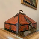 Расписная Старинная  восточная шкатулка сундук