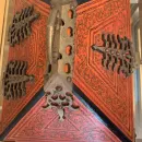 Расписная Старинная  восточная шкатулка сундук