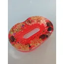 Мыльница из эпоксидной смолы с сухоцветами