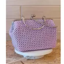 Сумочки из жемчужных бусин 6мм розово-голубого цветов