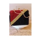 Сумочки из жемчужных бусин 10 мм красного, желтого и других цветов