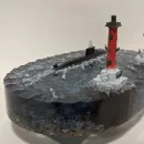 ДЭПЛ "Лада"  677 на фоне Ростральных колонн