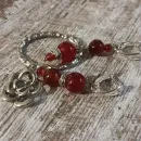 Серьги ассиметричные с агатом.