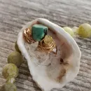 Браслет из африканской бирюзы с раковиной