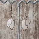 Серьги с белым ониксом