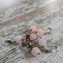 Серьги с розовым кварцем