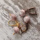 Серьги с розовой яшмой