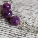 Браслет с чароитом и хрусталем