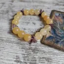 Браслет из кальцита с аметрином