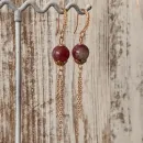 Серьги с арбузным турмалином