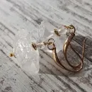Серьги с прозрачным кварцем