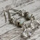 Серьги с хрусталем и голубым варисцитом