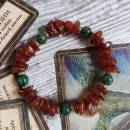 Браслет из сердолика с цоизитом