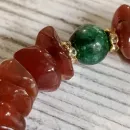 Браслет из сердолика с цоизитом