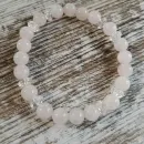 Браслет из розового кварца с хрусталем кракле