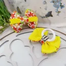 Осенние бантики ручной работы для волос на резинке