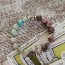 Браслет из нефрита и яшмы с рунами