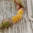 Браслет из турмалина с кальцитом и кораллом