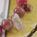 Браслет из турмалина с аметрином и аметистом.