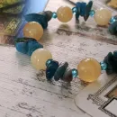 Браслет из кальцита и апатита