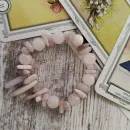 Браслет из розового кварца с кунцитом