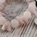 Браслет из розового кварца с кунцитом