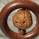 Серьги бохо с рудракшей