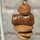 Серьги бохо с рудракшей