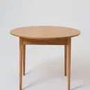 Круглый, раздвижной стол. Дубовый шпон, массив ясеня