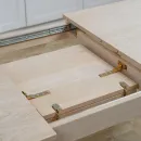 Прямоугольный, раздвижной стол. Дубовый шпон, массив ясеня