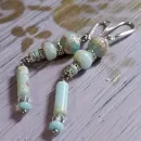 Серьги с голубым варисцитом