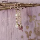 Серьги с клубничным кварцем