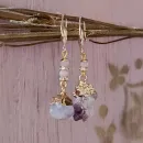 Серьги с аметистом и фосфосидеритом