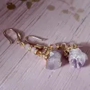 Серьги с аметистом и фосфосидеритом
