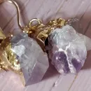 Серьги с аметистом и фосфосидеритом