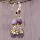 Серьги с диким аметистом