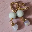 Серьги с ларимаром и аквамарином