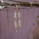 Серьги с голубым варисцитом