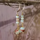 Серьги с голубым варисцитом