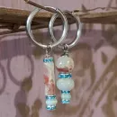 Серьги конго с голубым варисцитом