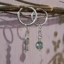 Серьги конго с лабрадором