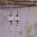 Серьги с кварцем и хрусталем