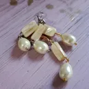 Серьги с натуральным перламутром и жемчугом