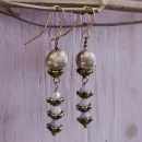 Серьги с майфанитом и фосфосидеритом