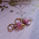 Серьги с розовым апатитом